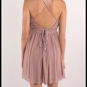 Tobi Plunging Skater Dress